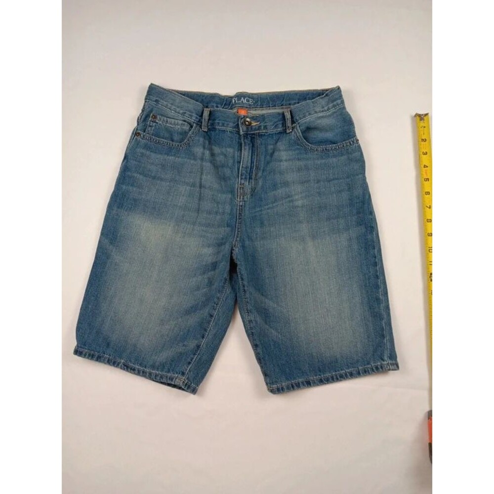 Boys Denim Jean Shorts Husky Blue Size 14